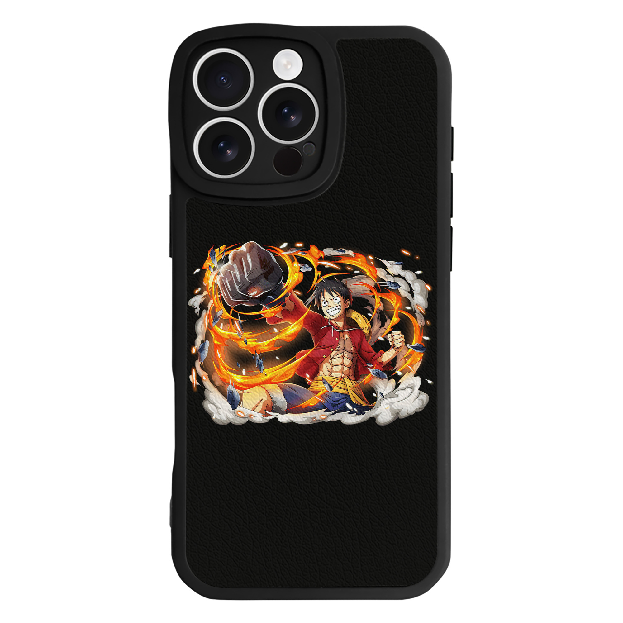 （画像用） ワンピース モンキー・D・ルフィ ONE PIECE Monkey D. Luffy 【iPhone 16シリーズ対応】シリコンスマホケース（レザー調） 材質：シリコン
